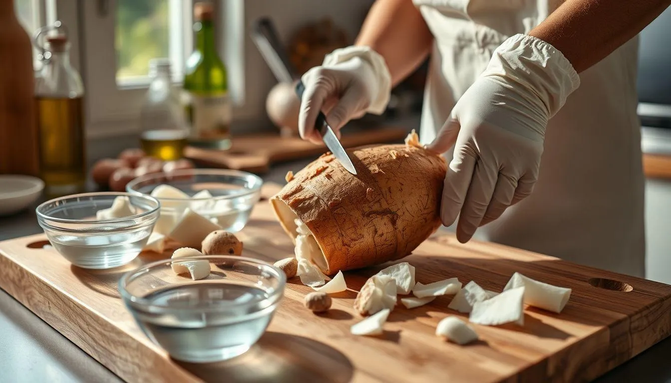 Persiapan Sebelum Memasak Talas (c) Ilustrasi AI