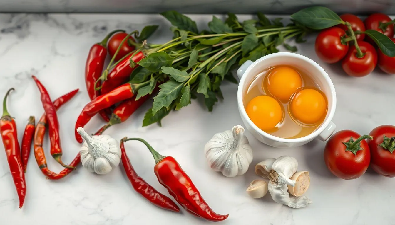 Bahan-Bahan yang Diperlukan untuk Memasak Telur Balado (c) Ilustrasi AI