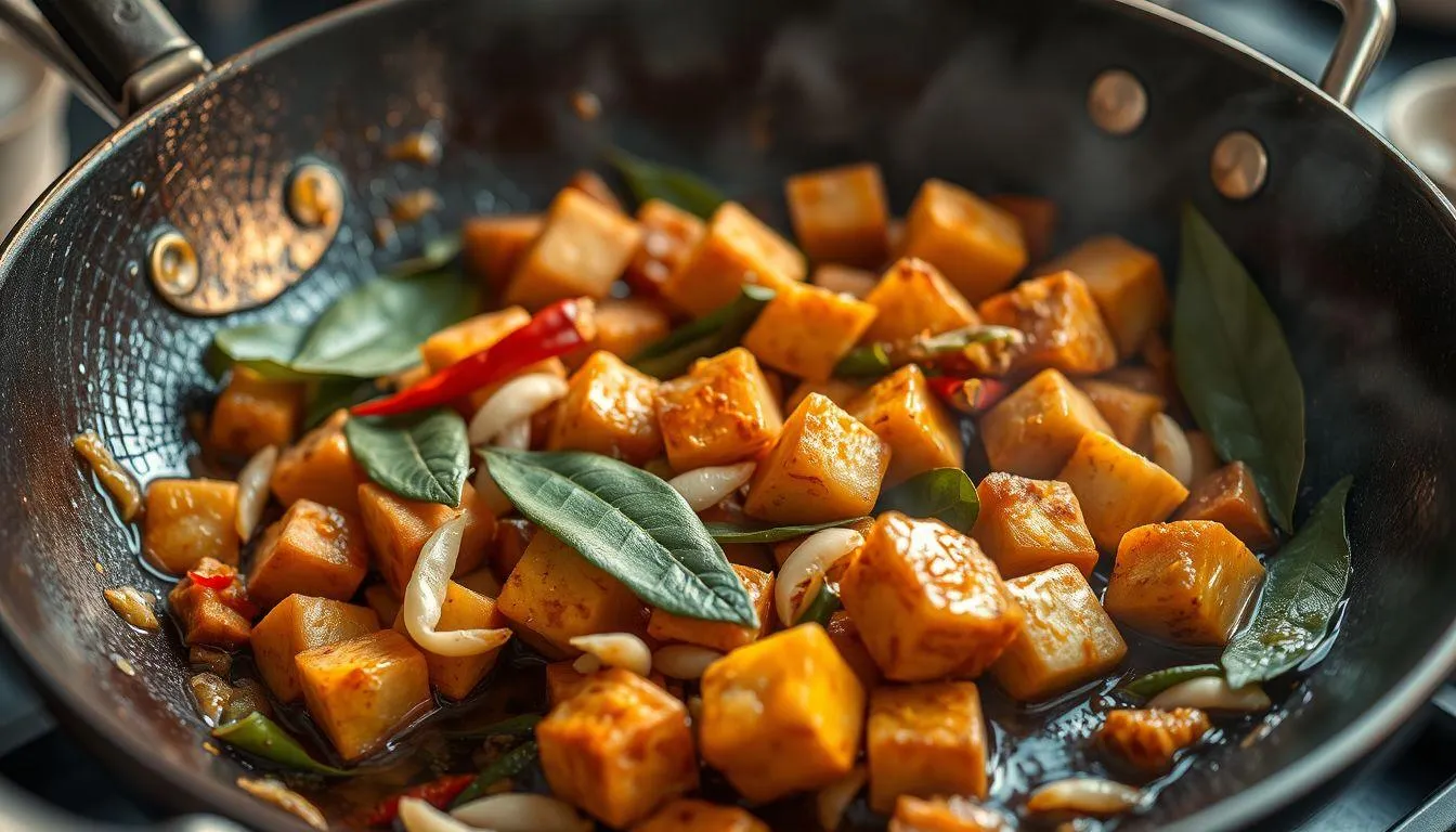 Teknik Menumis Tempe (c) Ilustrasi AI