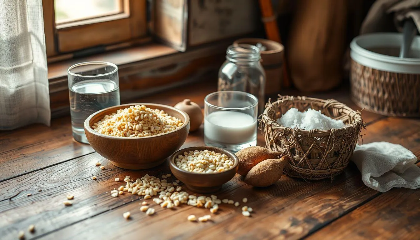 Persiapan Bahan dan Alat untuk Memasak Tiwul Kering (c) Ilustrasi AI