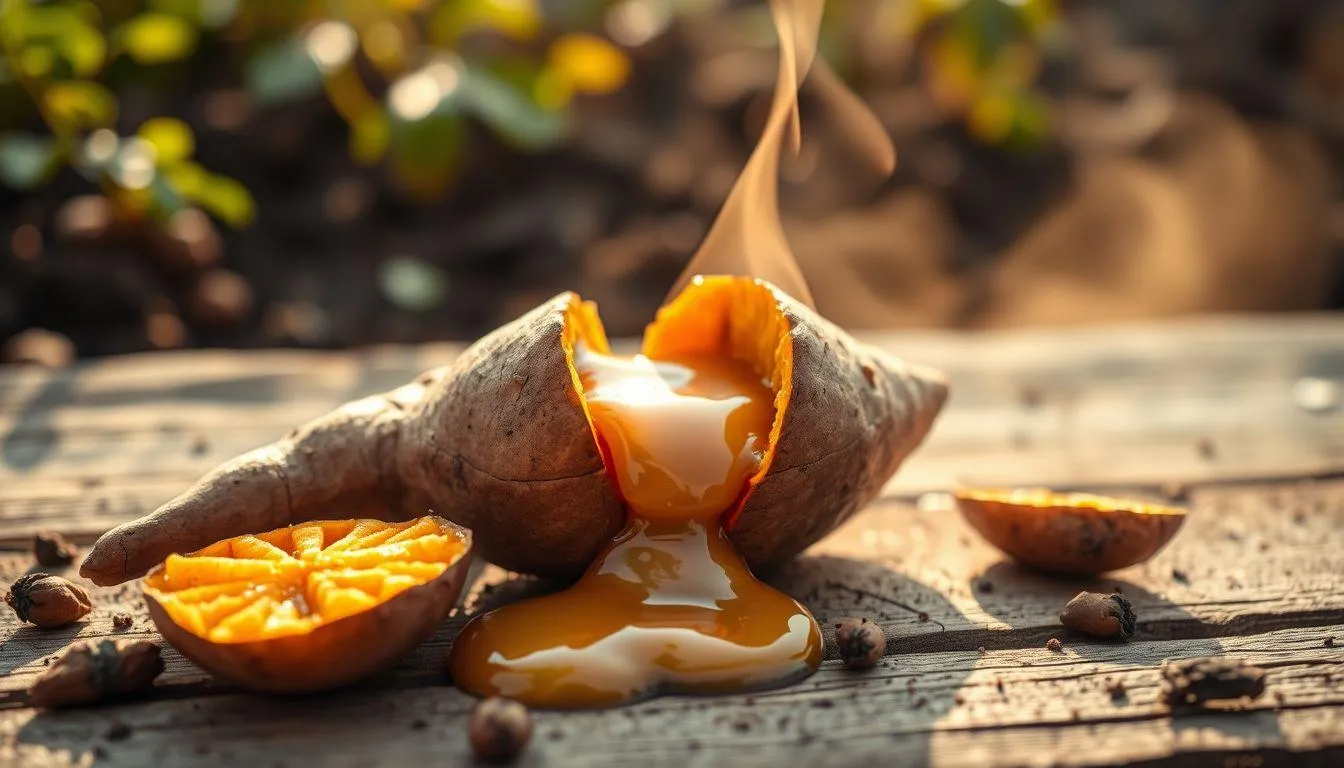 Mengapa Ubi Cilembu Bisa Mengeluarkan Madu (c) Ilustrasi AI