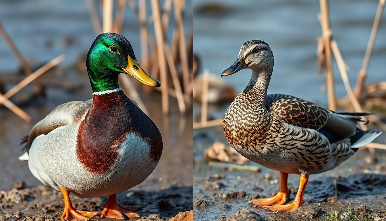 Perbedaan Karakteristik Fisik Bebek Dewasa (c) Ilustrasi AI