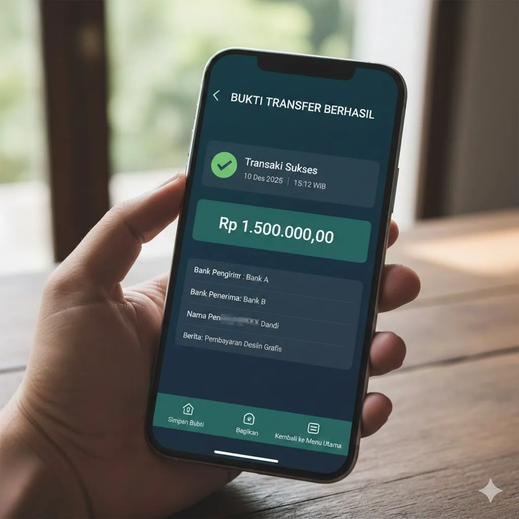 Tips Mencegah Penipuan Bukti Transfer (c) Ilustrasi AI