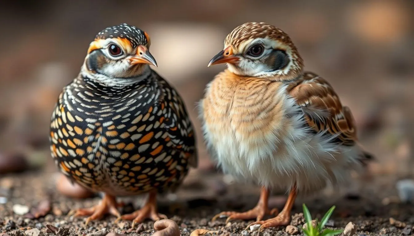 Perbedaan Warna Bulu Burung Puyuh Jantan dan Betina (c) Ilustrasi AI