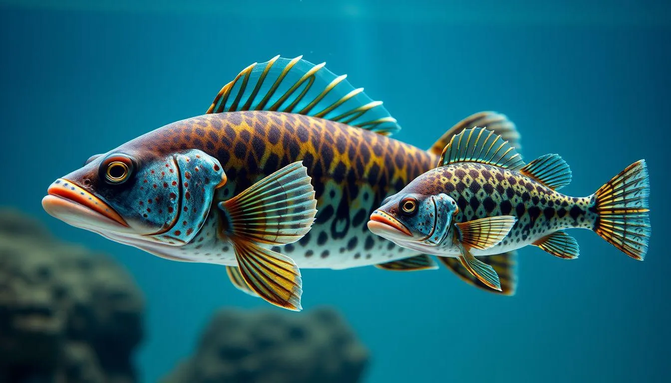 Perbedaan Ukuran Tubuh Channa Dewasa (c) Ilustrasi AI