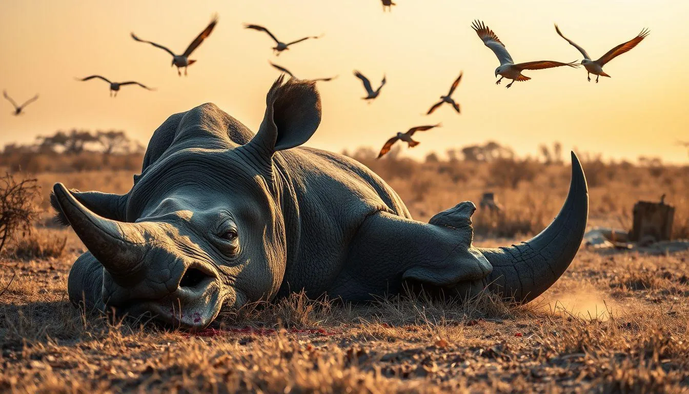 Bahaya Perdagangan Cula Badak Ilegal (c) Ilustrasi AI