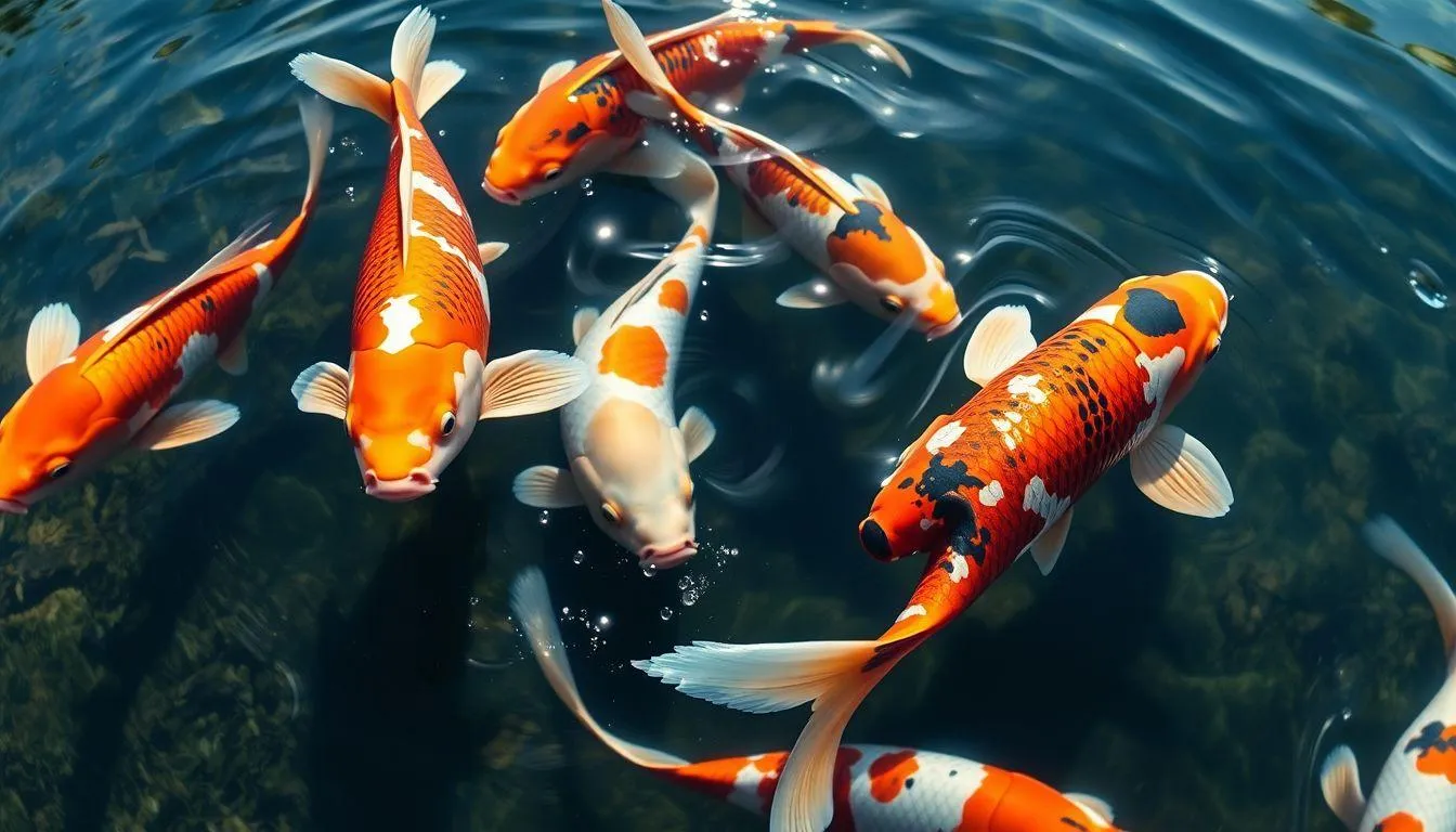 Perbedaan Perilaku Ikan Koi Jantan dan Betina (c) Ilustrasi AI