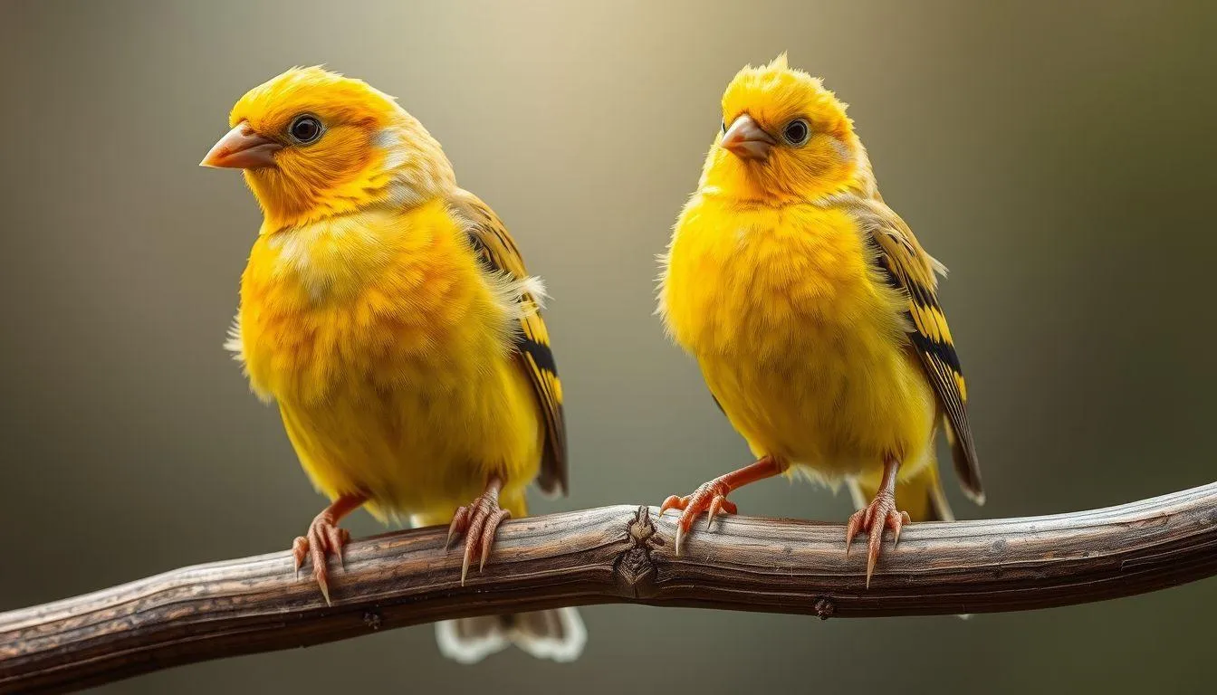 Perbedaan Fisik Kenari Jantan dan Betina (c) Ilustrasi AI
