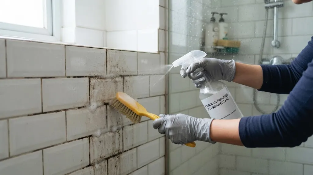 Membersihkan Kamar Mandi dengan Hidrogen Peroksida (AI Generated)