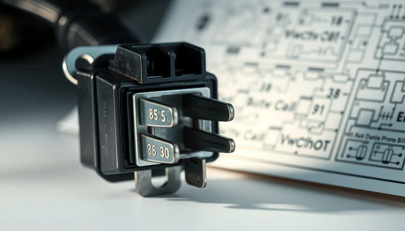 Diagram Skema dan Fungsi Setiap Pin Relay (c) Ilustrasi AI