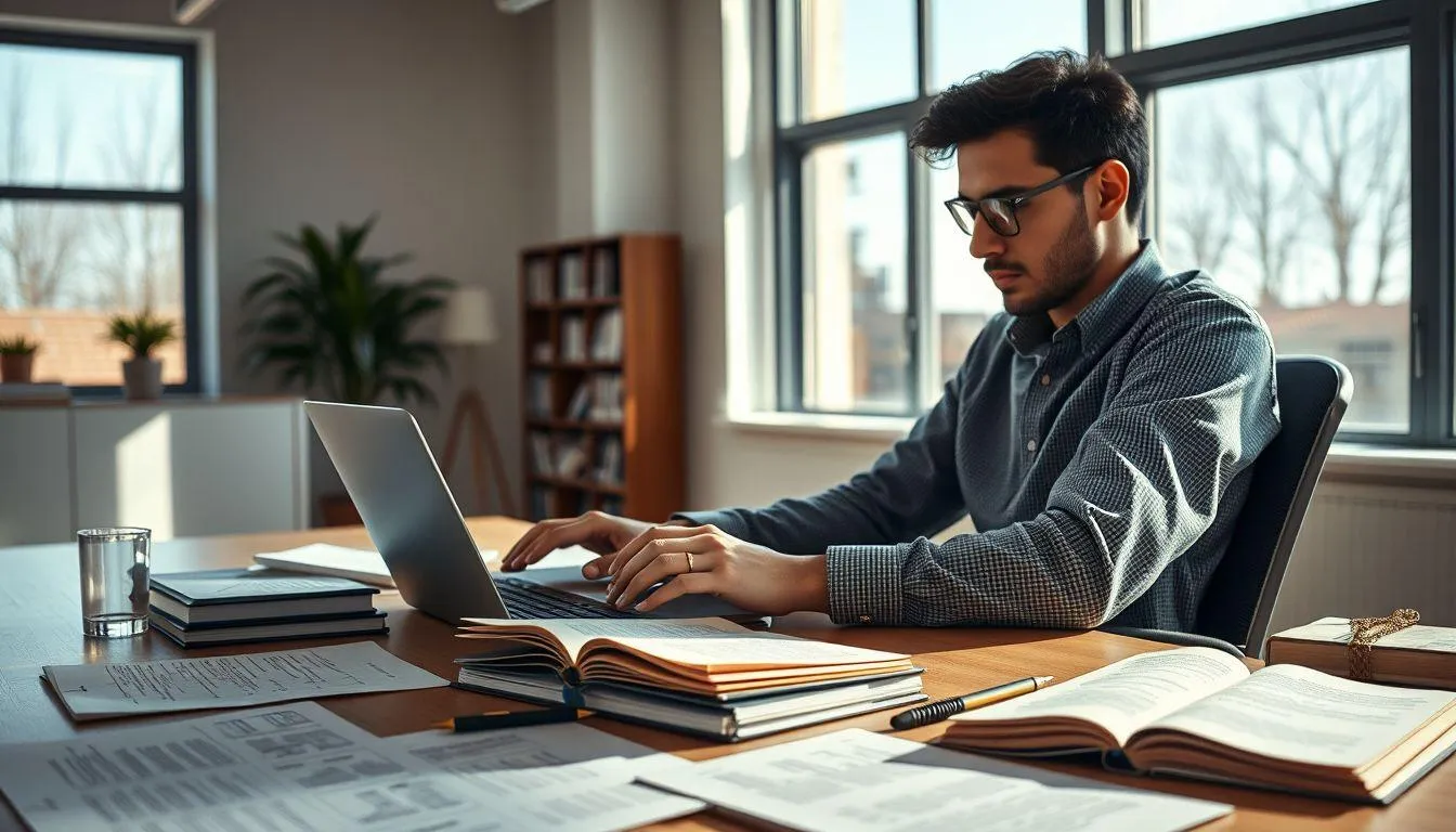 Struktur Penulisan dan Pengembangan Kerangka Artikel (c) Ilustrasi AI