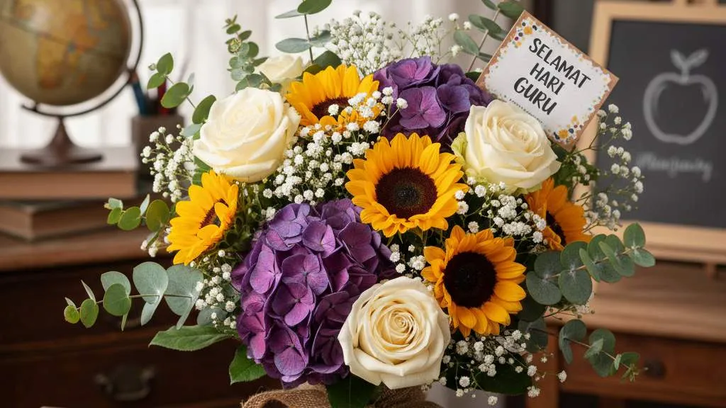 Pengertian dan Makna Buket Hari Guru (c) Ilustrasi AI