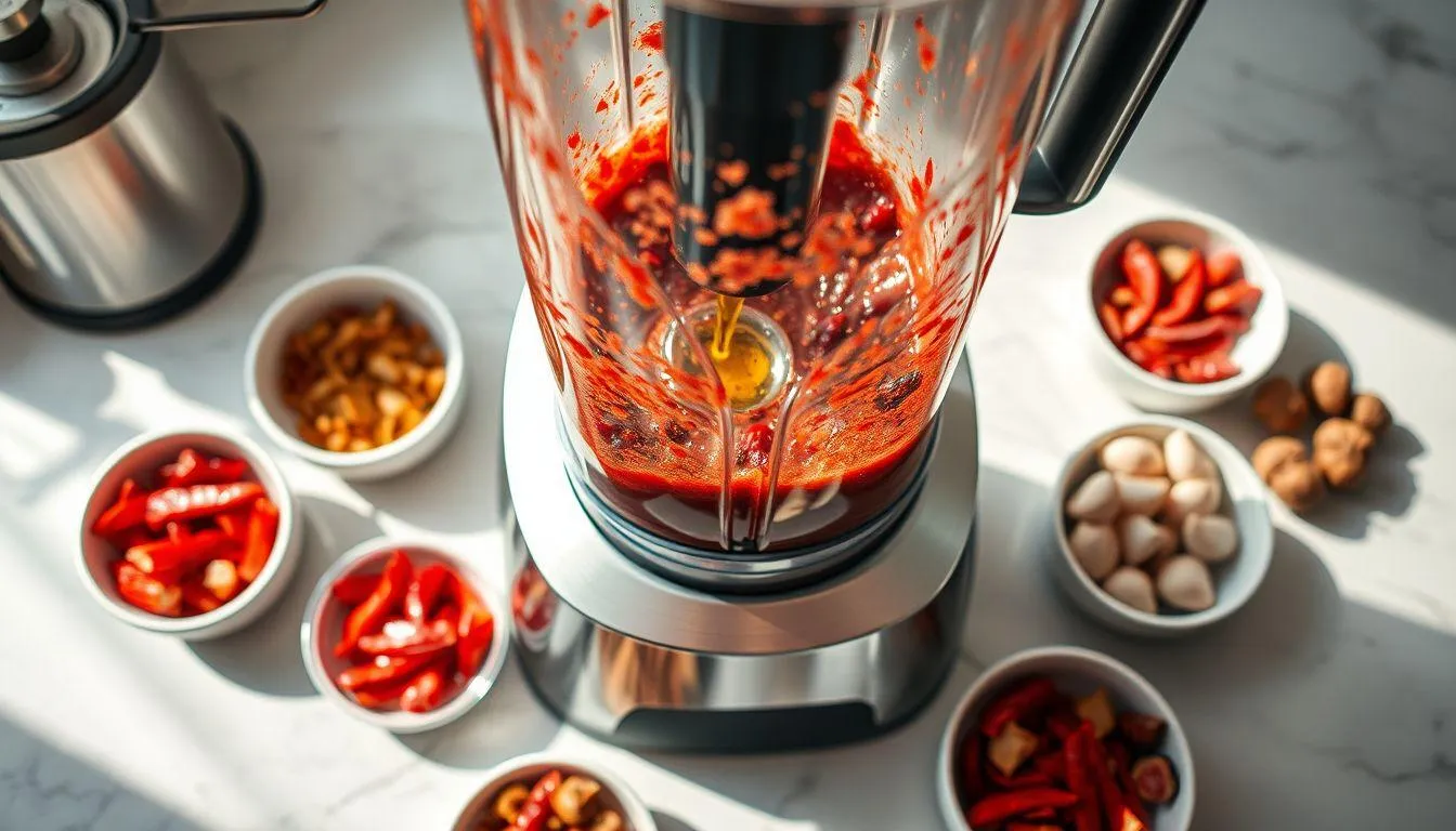 2. Cara Membuat Bumbu Dasar Merah Menggunakan Blender (c) Ilustrasi AI