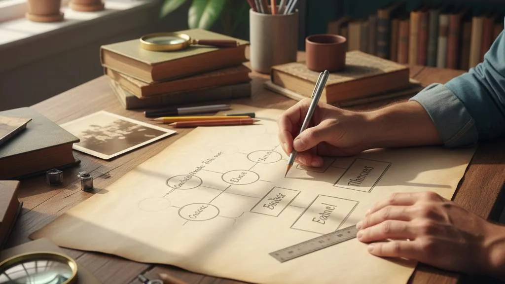 Langkah-Langkah Membuat Diagram Pohon Manual (c) Ilustrasi AI