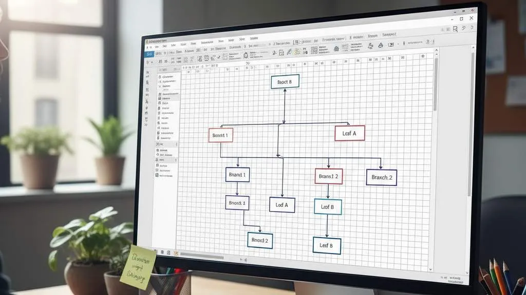 Cara Membuat Diagram Pohon di Microsoft Excel (c) Ilustrasi AI