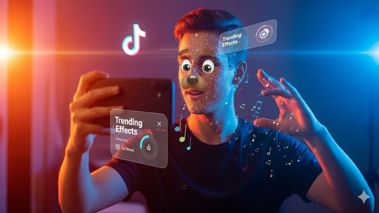 Jenis-Jenis Efek TikTok Populer (c) Ilustrasi AI