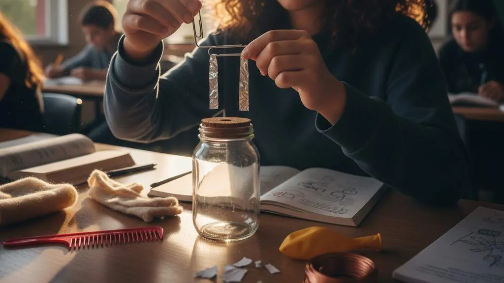 Langkah-Langkah Pembuatan Elektroskop Sederhana (c) Ilustrasi AI