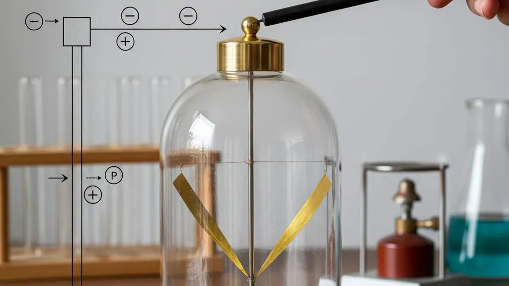 Cara Kerja dan Prinsip Elektroskop (c) Ilustrasi AI