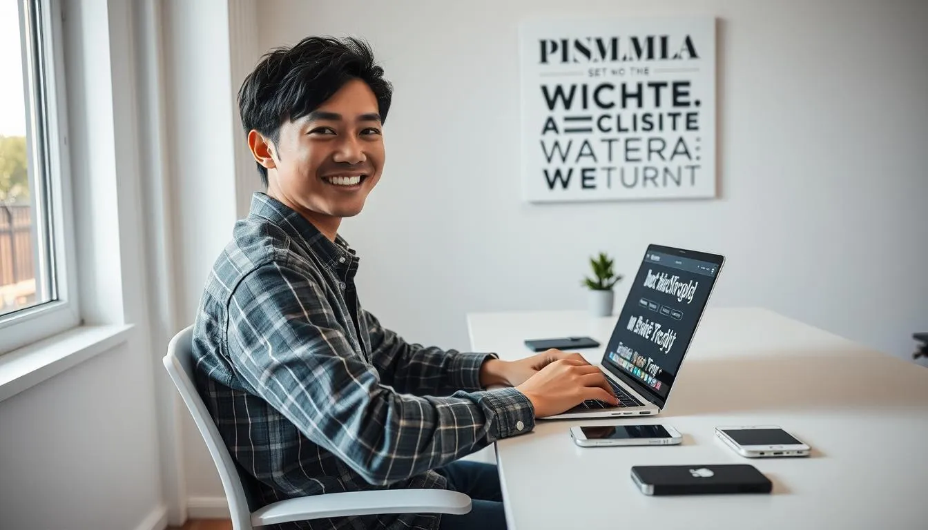 Menggunakan Generator Font Online (c) Ilustrasi AI