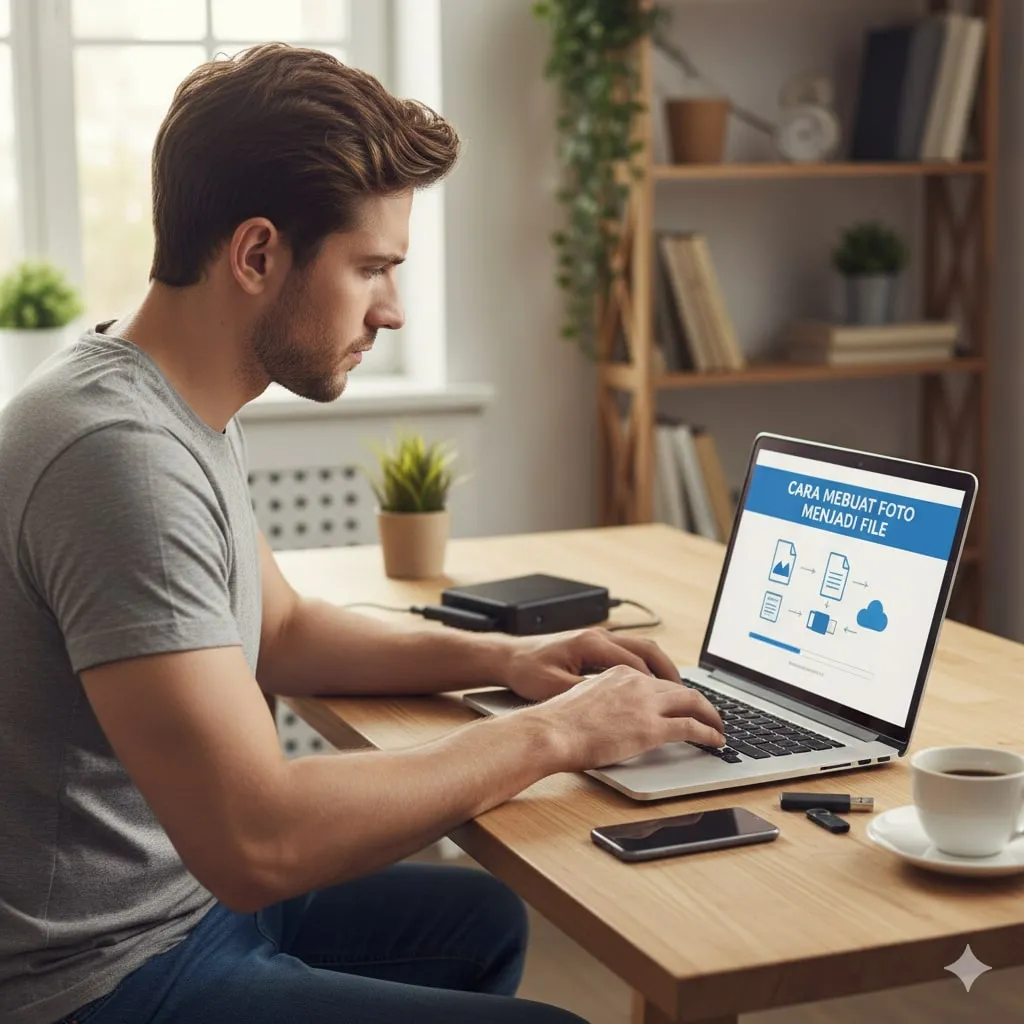 Metode Online untuk Mengubah Foto Menjadi File (c) Ilustrasi AI