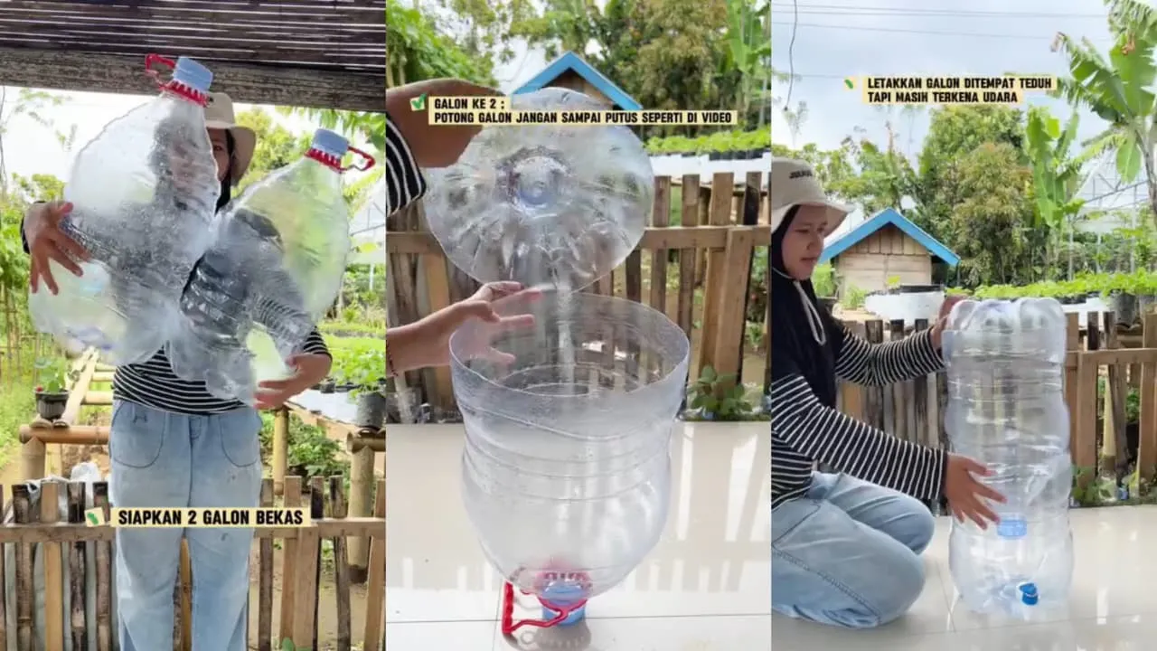 Cara Pembuatan Galon Komposter (credit: Facebook/mitha.mithut) 