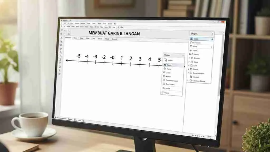 Teknik Pembuatan Garis Bilangan dengan Keyboard (c) Ilustrasi AI