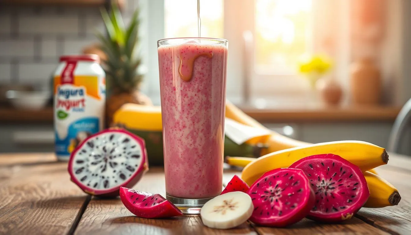Variasi Resep Jus Buah Naga dengan Susu Kental Manis (c) Ilustrasi AI