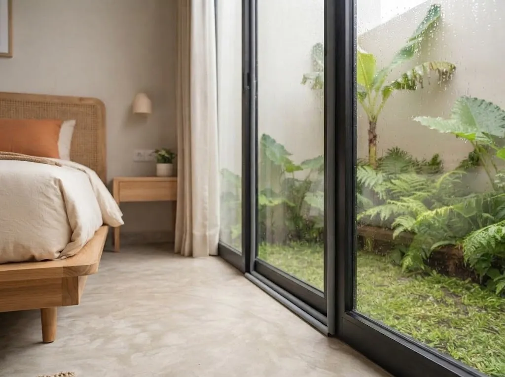 Cara membuat kamar tidur terasa hangat saat hujan (AI generated)