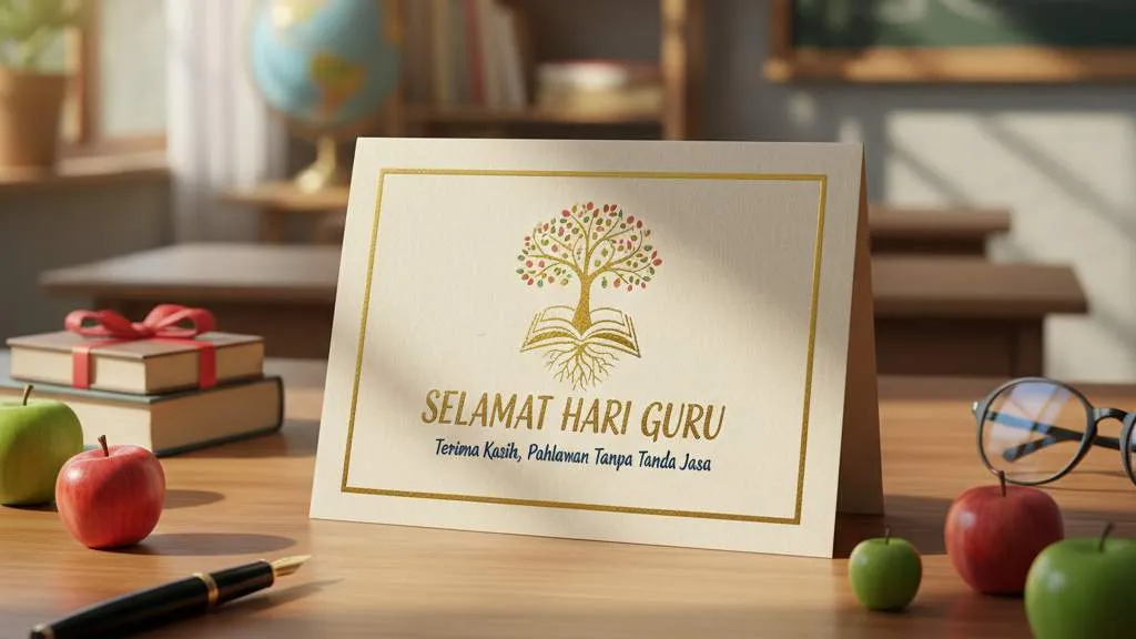 Pengertian dan Makna Kartu Ucapan Hari Guru (c) Ilustrasi AI