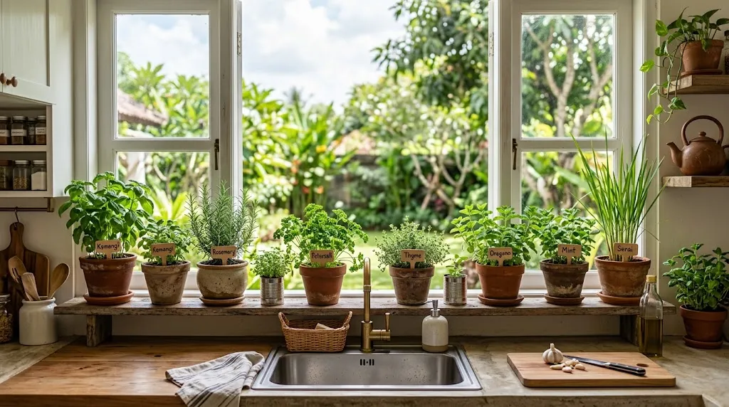 Membuat Kebun Bumbu Memanjang (AI Generated)