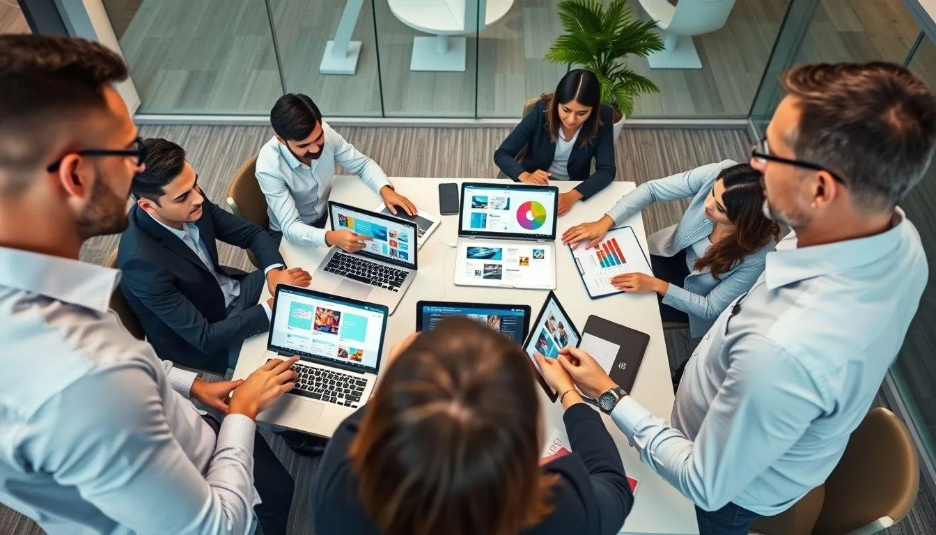 Kolaborasi dan Sharing dalam Canva (c) Ilustrasi AI