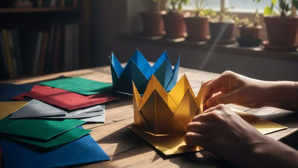 Cara Membuat Mahkota dari Kertas Origami (c) Ilustrasi AI