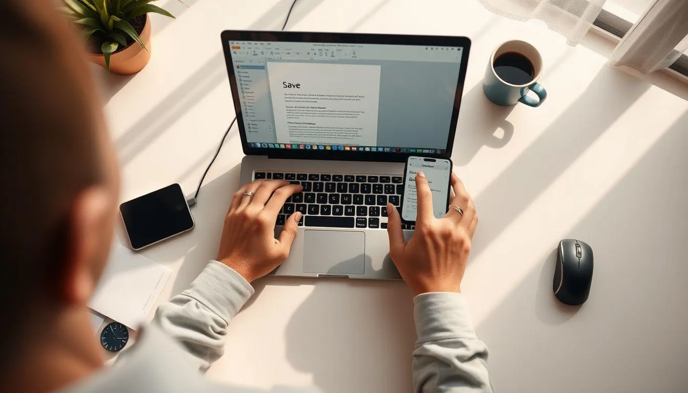 Menyimpan dan Mengekspor Makalah (c) Ilustrasi AI