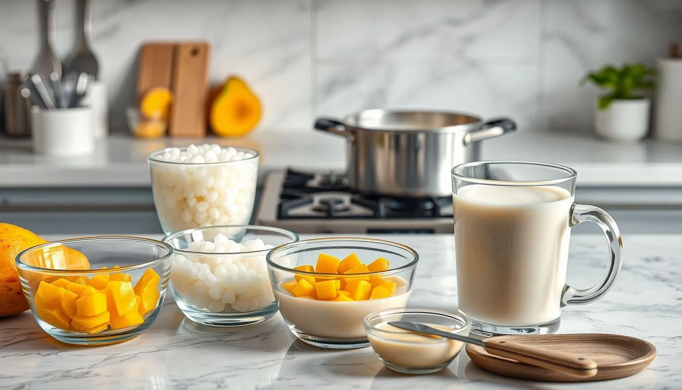 Langkah-Langkah Cara Membuat Mango Sago (c) Ilustrasi AI