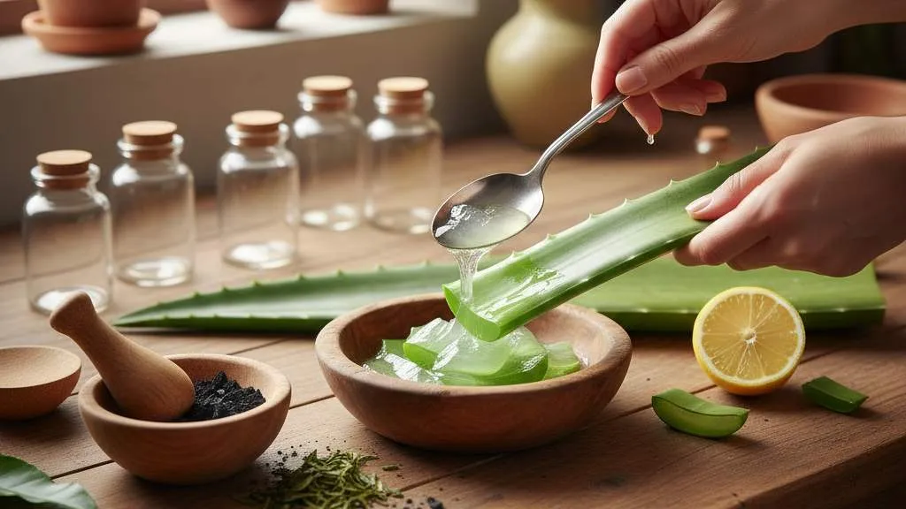 Masker Lidah Buaya untuk Komedo Membandel (c) Ilustrasi AI