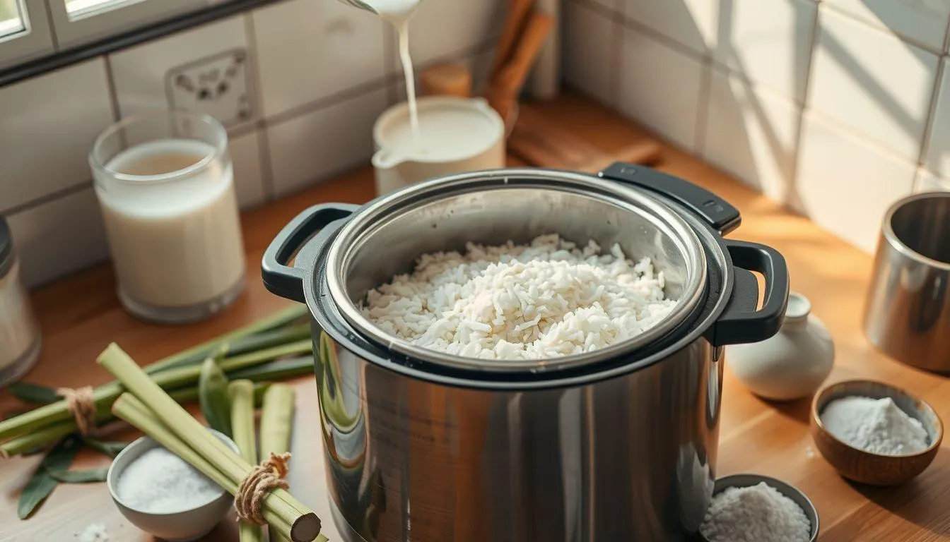 Langkah-Langkah Membuat Nasi Uduk Rice Cooker (c) Ilustrasi AI