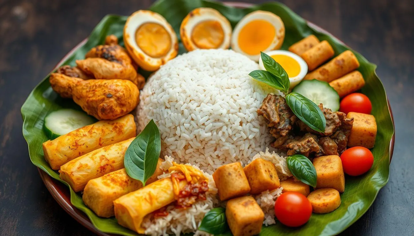 Pelengkap dan Penyajian Nasi Uduk (c) Ilustrasi AI