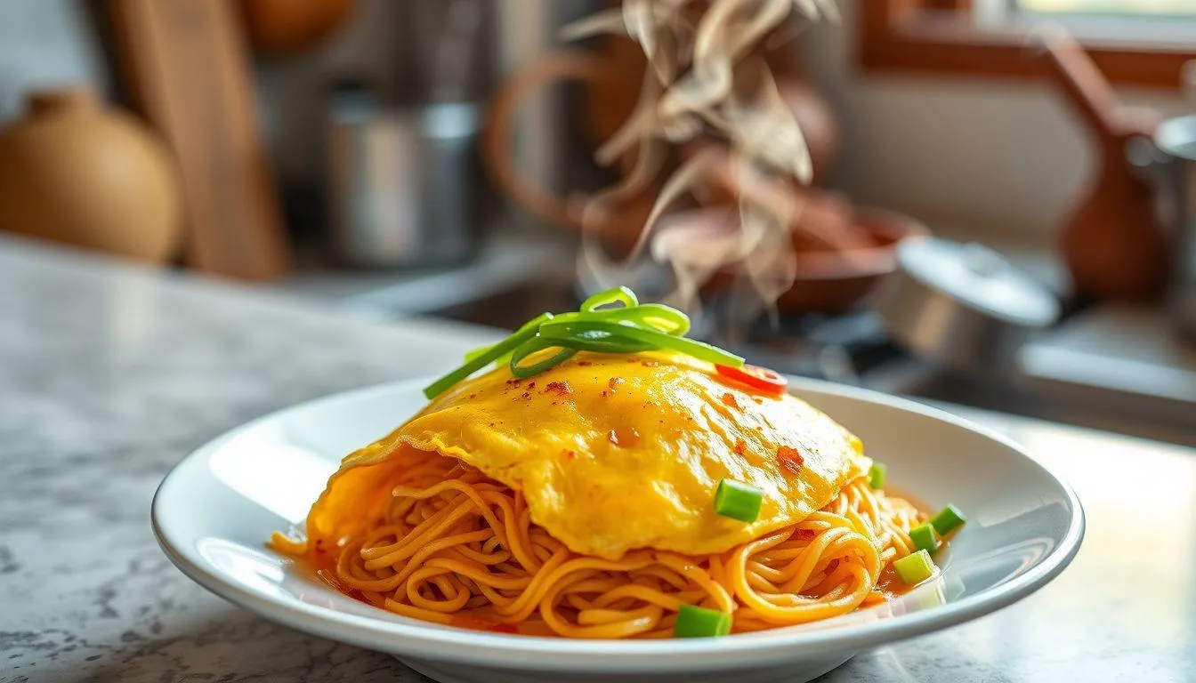 Mengenal Omelet Telur Mie sebagai Hidangan Praktis (c) Ilustrasi AI