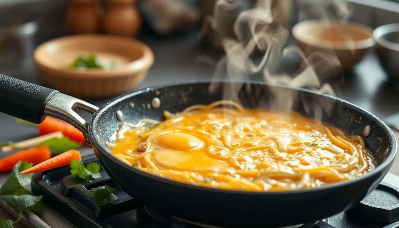 Langkah-Langkah Cara Membuat Omelet Telur Mie (c) Ilustrasi AI