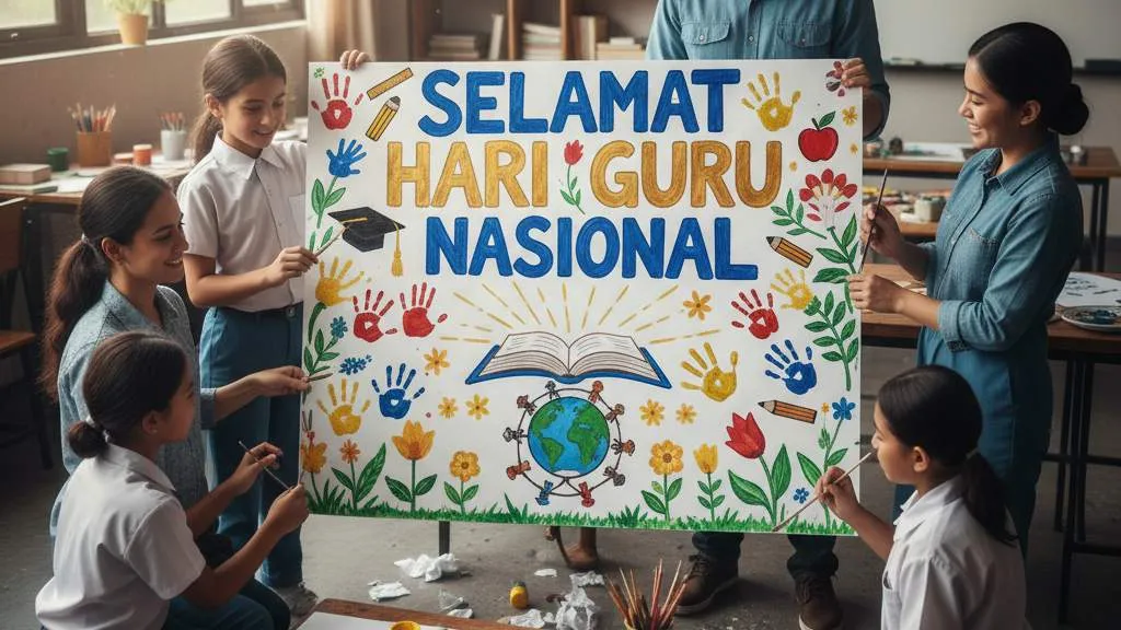 Tips Membuat Poster Manual dengan Media Tradisional (c) Ilustrasi AI