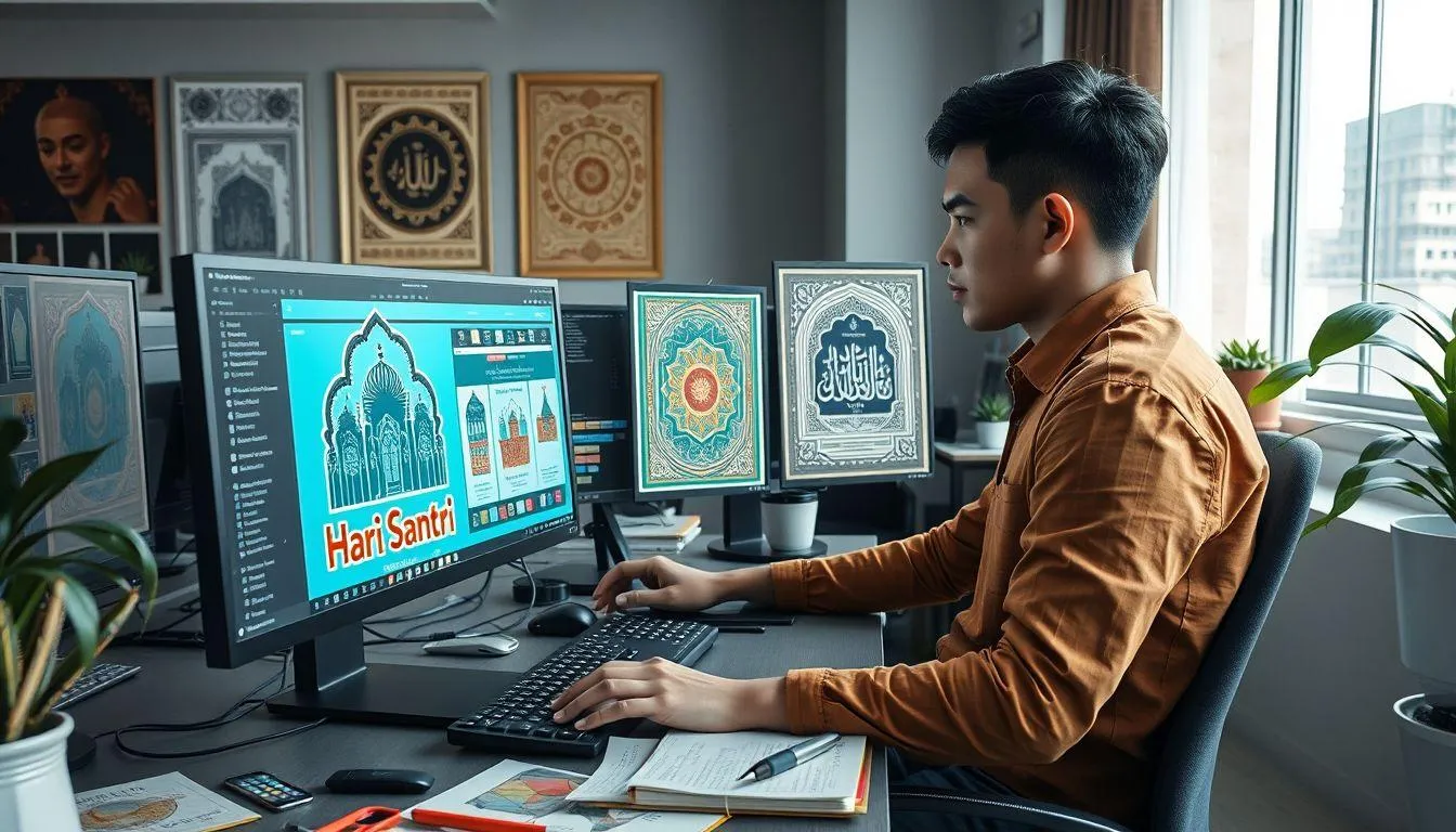 Teknik Menggunakan AI untuk Desain Poster (c) Ilustrasi AI