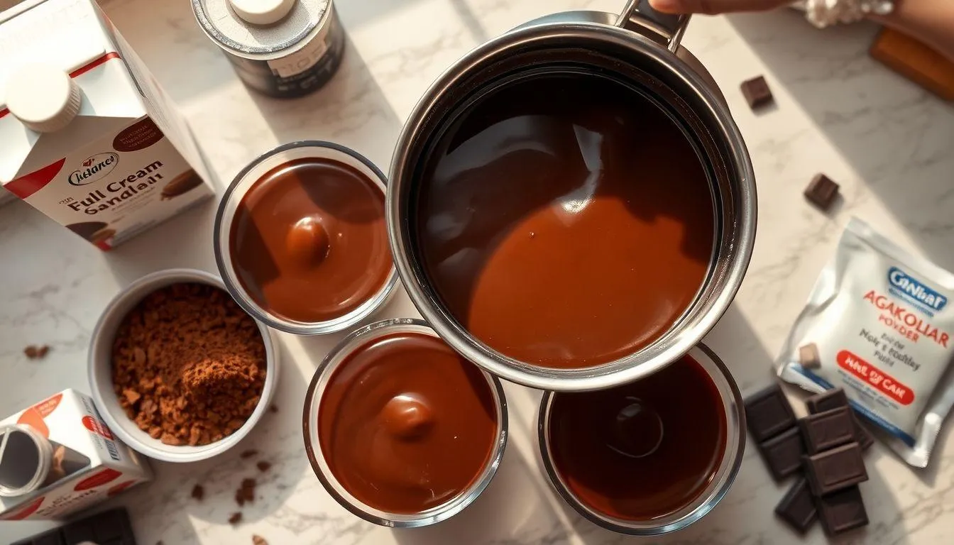 1. Cara Membuat Puding Coklat Lembut Klasik dengan Susu Cair (c) Ilustrasi AI