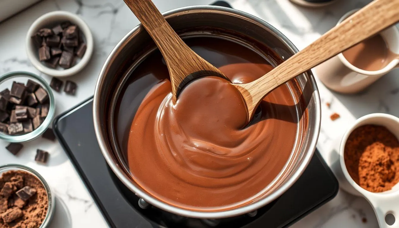2. Cara Membuat Puding Coklat Lembut dengan Vla Vanila (c) Ilustrasi AI