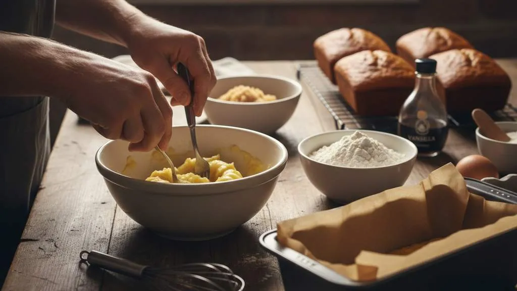 Teknik Dasar Pembuatan Roti Pisang Lembut (c) Ilustrasi AI