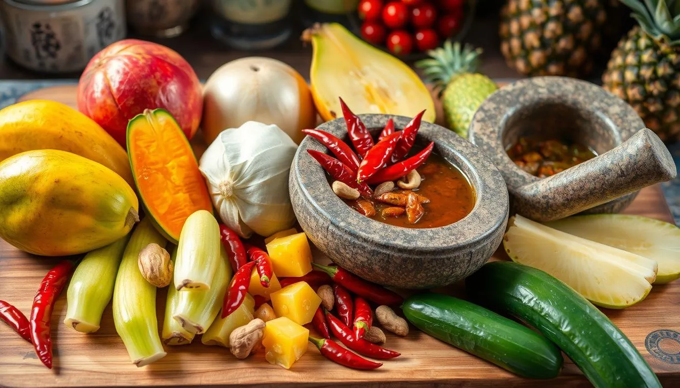 Langkah-Langkah Membuat Rujak Buah Sambal Kacang (c) Ilustrasi AI