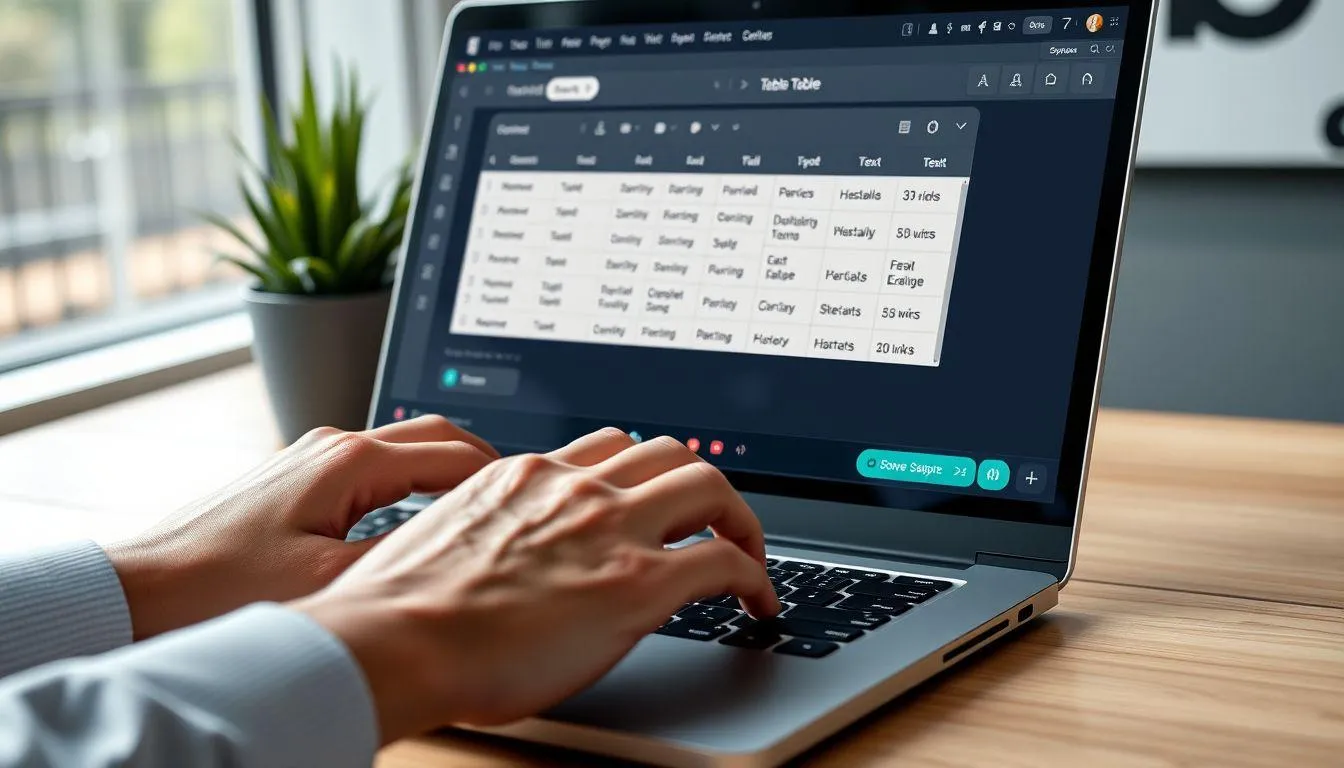 Mengedit dan Mengisi Konten Tabel (c) Ilustrasi AI