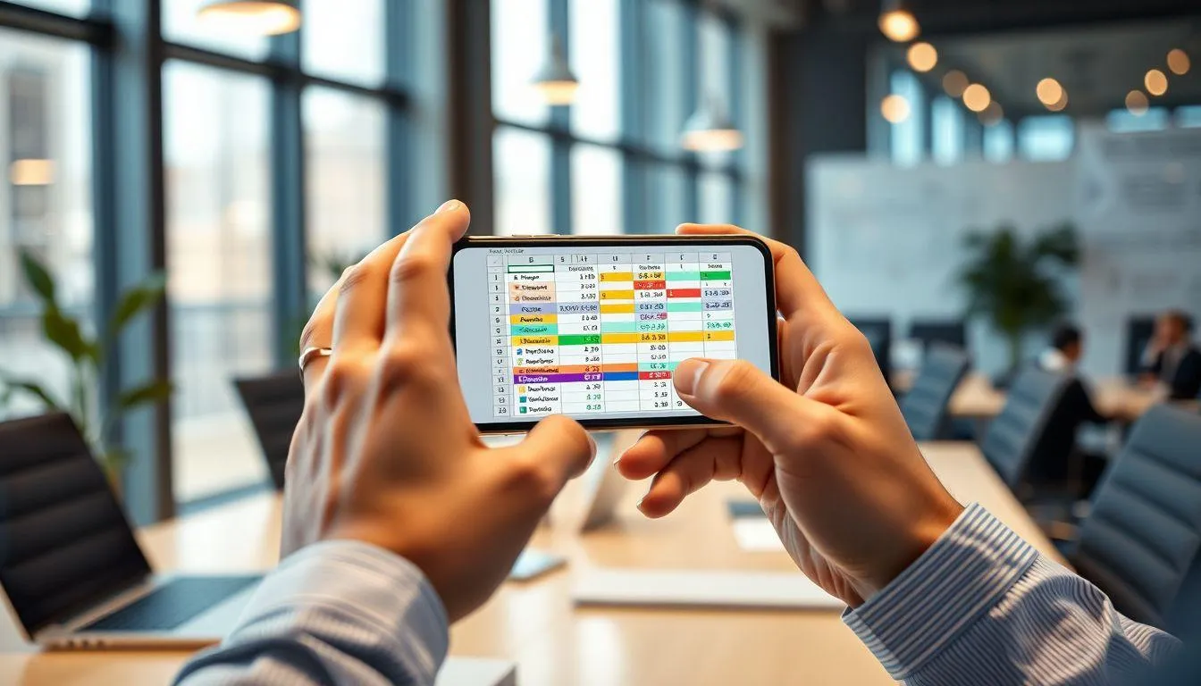 Mengatur Format dan Desain Tabel di Excel HP (c) Ilustrasi AI