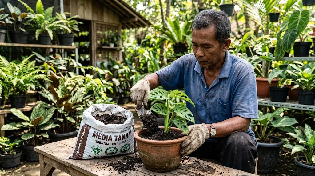 Ilustrasi berkebun (AI Generated)