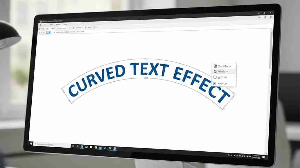 Langkah-langkah Membuat Tulisan Melengkung (c) Ilustrasi AI