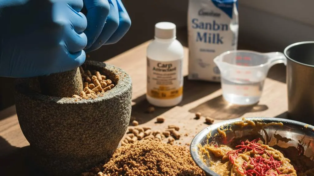 Resep Dasar Umpan Pelet Ikan Mas (c) Ilustrasi AI